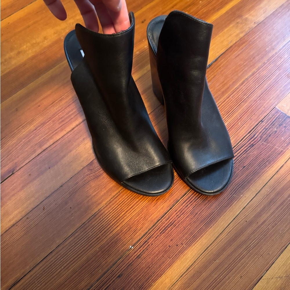 Steve Madden Black Open-Toe Heels